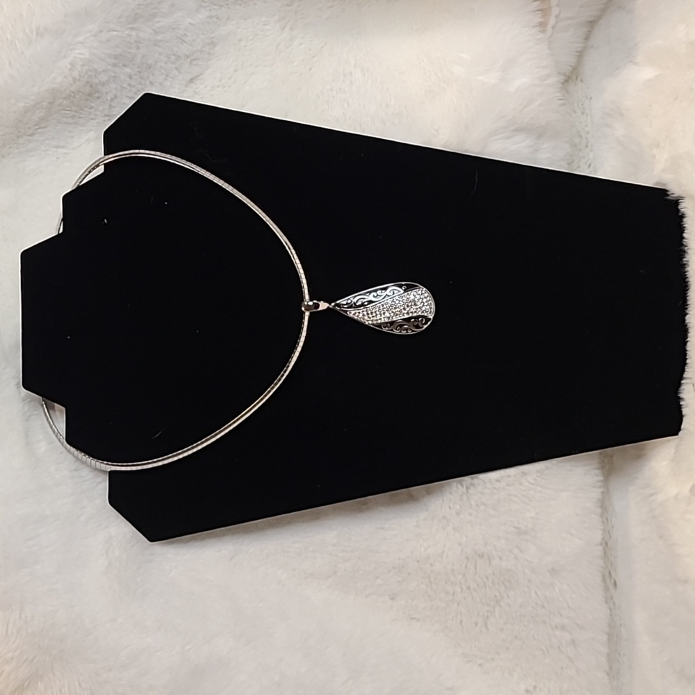 Omega Tear Drop Necklace